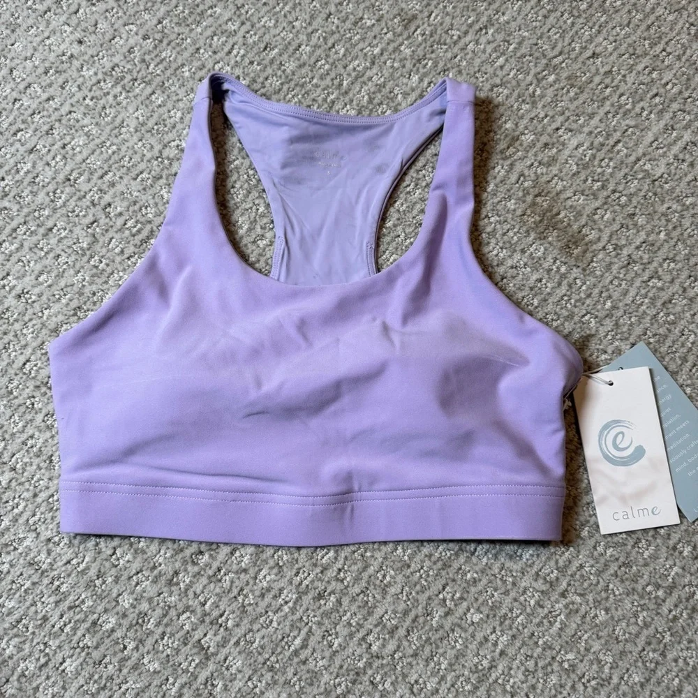 Calme Johnny was Women's Purple Cross Back Endurance‎ Sports Bra Small Size